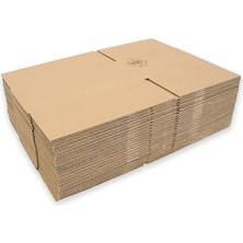 Oluklu Kraft Karton Kargo Taşınma Depolama Kolisi - 30X40X35 Cm. - 10 Adetlik Paket