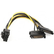 DK-CB-P203 2 x Sata - 6+2 Pın Pcı-E Dönüşütürücü Güç Kablosu