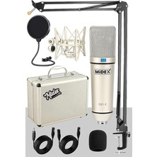 Cx1 Sta Üst Seviye Condenser Stüdyo Ses Kayıt Mikrofonu Stand Filtre Seti