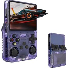 Retro El Oyun Konsolu, 3,5 Inç IPS Ekran, 64G Tf Kartı, 10.000'DEN Fazla Oyun, Retro El Oyun Konsolu, Açık Kaynak Linux Sistemi (Mor)