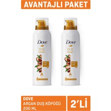 Dove Argan Duş Köpüğü 200 ml x 2 10x Daha Yoğun Köpük Etkisiyle Zenginleştirilmiş