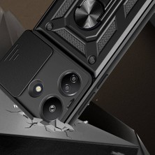 Cavora Xiaomi Poco C65 Kılıf Magnetik Standlı Kamera Korumalı Sürgülü  Kapak