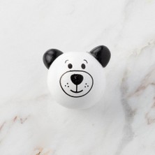 Venüs Shopping Loren 1 Adet Kulağı Siyah Ayı Figürlü Ahşap Boncuk