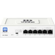 Wi-Tek Wı-Tek Wıkıng WK-PS206 4 Port 10/100 4 Port Poe 2fe Uplınk 45W Yonetılemez Desktop Swıtch