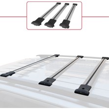 AccessoryPart Peugeot Partner Post-Facelift 2003-2008 Arası ile Uyumlu FLY Model Ara Atkı Tavan Barı Gri 3 Adet