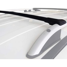 AccessoryPart Nissan Navara 3 (D40) 2005-2014 Arası ile Uyumlu FLY Model Ara Atkı Tavan Barı Siyah 2 Adet