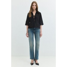 Denim Trip Regular Straight Fit Açık İndigo Kadın Jean Pantolon