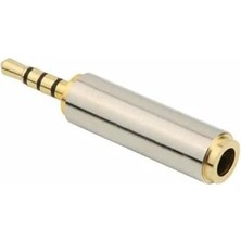 2.5mm Erkek 3.5mm Dişi 4 Boğum 3 Çizgi Kulaklıklı Mikrofon Çevieici