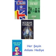 Alfa Yayınları Ideal English Dictionary + Küçükler Şampiyonasından 250 Mat + Rezonans Kanunları + Her Şeyin Anlamı