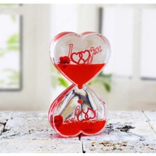 Hediye Bahçesi Kalp Şeklinde Jel Kum Saati