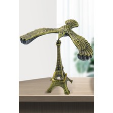Gampus Eyfel Kulesi Metal Biblo Uçan Kartal Denge Seti Dekoratif Masa Üstü Biblo Dekor Hediyelik