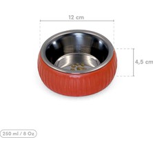 Hediye Bahçesi Mikopet Organik Seramik Mama Kabı Kiremit