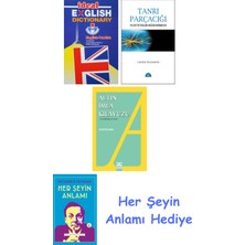 Alfa Yayınları Ideal English Dictionary + Tanrı Parçacığı + Altın Imla Kılavuzu -Yazım Kılavuzu + Her Şeyin Anlamı