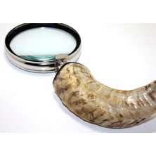 Hediye Bahçesi Pirinç Boynuz Saplı Büyüteç Model 1