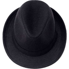 Hediye Bahçesi Çocuk Boy Siyah Kumaş Fötr Şapka Gösteri Şapkası Michael Jackson Şapkası 54 No