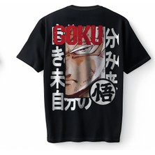 Bumeta Naruto Kakashi Goku Anime Japanese Stil Oversize Unisex Tişört T-Shirt
