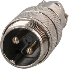 kzy mobilyal Mayk GX16-2 Pinli Metal Erkek Konnektör (M16 - 16mm)