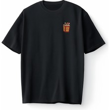 Bumeta Tom And Jerry Pop Corn Kedi Çizgi Film Oversize Unisex Tişört T-Shirt