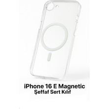 C.power Magsafe Şeffaf Sert Kılıf – iPhone 16 E Uyumlu,Sararmaz, Darbeye Dayanıklı Pc Malzeme