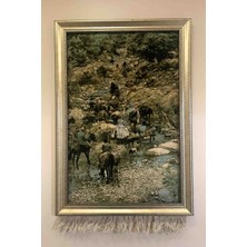 AVENARTHOME El Yapımı ipek Tablo HalıGÖÇ