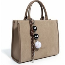 Crazy Kriste Bell Hakiki Deri Süet Detaylı El ve Omuz Çantası – Şık & Günlük Kullanıma Uygun