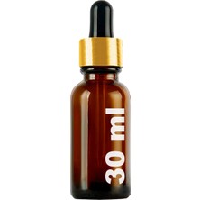 Afracam 30 ml Amber Cam Damlalık Kahverengi Serum Şişesi 30 cc Siyah Altın Kapaklı Dropper Cam Şişe 1 Adet