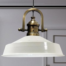 Bamyum Asaletli Beyaz Iç Beyaz Tekli Avize Gemici Eskitme Başlık Retro Sarkıt Restoran Salon Aydınlatma