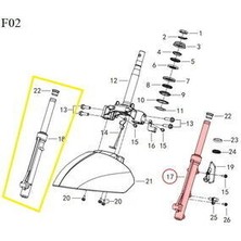 Qj VPS125/LTM125 Ön Amortisör Sağ