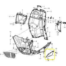 Qj LTM125 Alt Muhafaza Dekoratif Kapak
