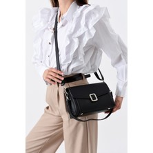 Crazy Kadın Deri Görünümlü Çift Askılı Şık Omuz ve Postacı Çantası