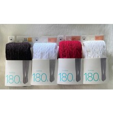 Düven Kız Çocuk Kalın 4'lü Külotlu Çorap ( Kışlık Desenli Triko Renkli Çocuk Kilotlu Çorap )