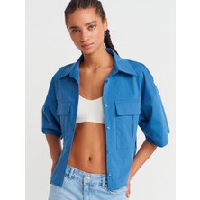 Dilvin Oversize Cepli Gömlek