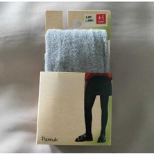 Düven Kız Çocuk Gri Pamuk Cotton Kalın Külotlu Çorap