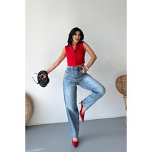 Kadın Baggy Tokalı Pantolon