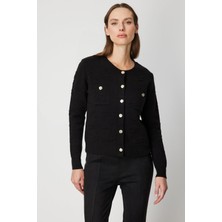 Eskişehir Mağazacılık 66938 Onteks Hırka Kendinden Desenli Kabarık