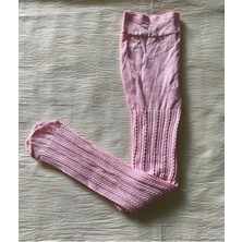 Düven Kız Çocuk 80 Denye Mevsimlık Desenli Külotlu Çorap - Pembe Külotlu Çorap