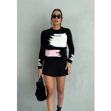 Zengezur Mall Xmpdby Bıyıklı Triko Kazak Siyah (Beden: Standart)