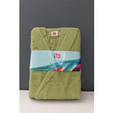 Taç Genç Bornoz Pamuk 12-15 Yaş Yeşil