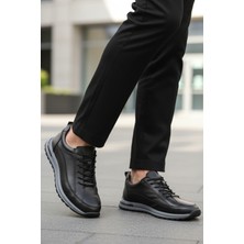 Walkway Siyah Hakiki Deri Erkek Sneaker 2036 M
