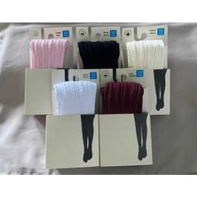 Düven 5 Adet Desenli Okul & Günlük Külotlu Çorap Knit Ted 80 Den Konfor Mevsimlik Renkli Çorap