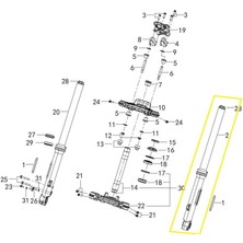 Qj SRT550X Ön Amortisör Sol