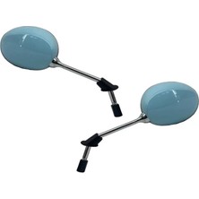 NCR Ayna Takımı Sağ Sol Arora Cappucino 50CC 125CC 150CC, Yuki Risotto 50CC 125 cc Uyumlu Turkuaz Mavi [