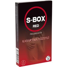 S-Box Red Haz Kabartma Yüzeyli Prezervatif