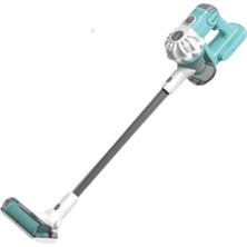 Pilli Model Çekme ve Süpürme Özellikli Dikey Süpürge 78 cm Gerçekçi Oyuncağım 3 Başlıklı 2 Farklı Renk Seçeneği (Pembe-Mavi) (Mavi)