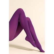 Düven Micro 40 Orta Kalın Mat Mor Külotlu Çorap - Tarzınla Fark Yarat