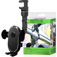 Mena Rise Çok Fonksiyonlu Dikiz Aynası Telefon Tutucu, 360° Döndürülebilir Araç Telefon Tutucu, Evrensel Araç Cep Telefonu Tutucu, Araba Arka Koltuk Çalışma Masası Mutfak Için, Siyah