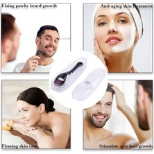 Mena Rise Yüz, Vücut ve Saç Derisi Için Derma Roller 1.0mm - 540 Micor Roller ile Erkekler ve Kadınlar Için Derma Rulo - Saç ve Sakal Için Sakal Rulo