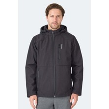 Slazenger HARMONIC Erkek Kapüşonlu Fermuarlı Siyah Mont & Kaban