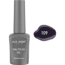 Mena Rise Alıx Avıen Mor Kırmızı Kalıcı Oje 109-YOĞUN Renk Veren Jel Oje 12 Ml-Nail Uv Gel Polish 109