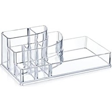 Mena Rise Deconox 8 Bölmeli Podyum Kozmetik Ürün Düzenleyicisi, Podyum Şeklinde Akrilik Makyaj Organizeri